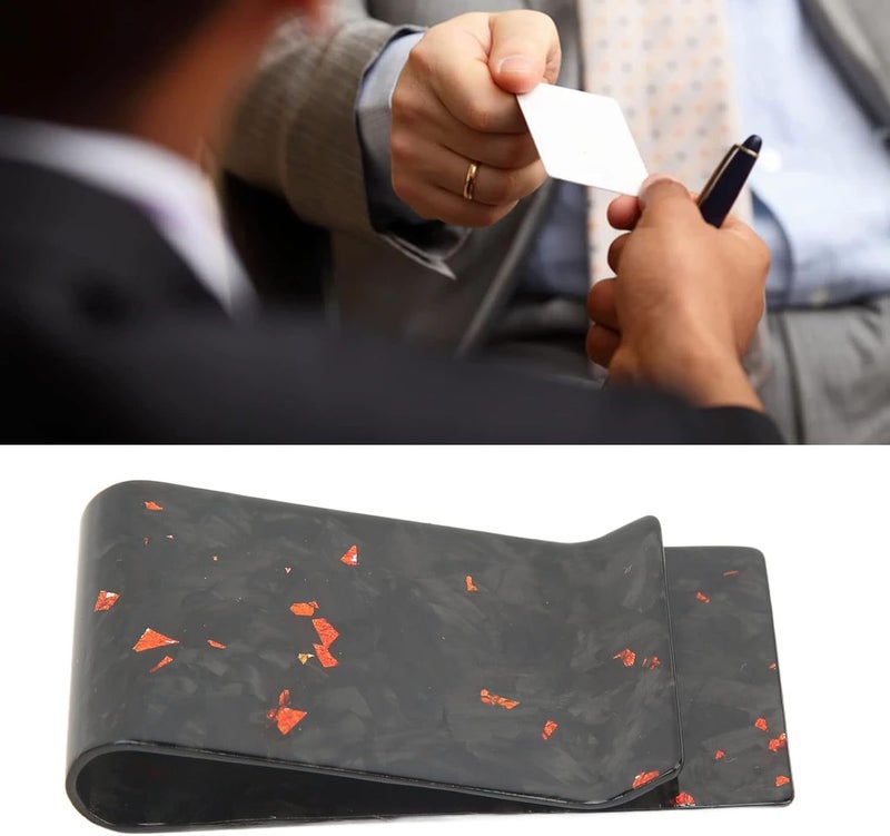 woobles Car Sun Visor Clip, Lightweight and Stylish Multifunction Flexible Money Clip for Men and Women (Orange) - Image 2